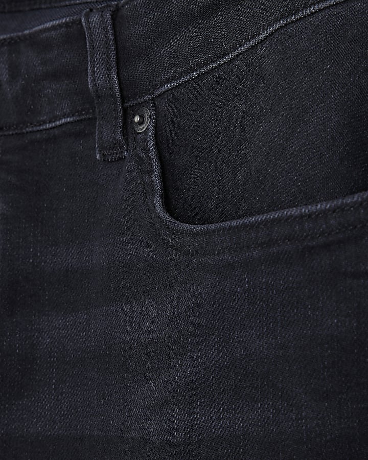 Black washed slim fit jeans
