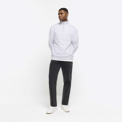 Black Washed Straight Fit Jeans