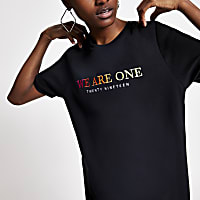 Black 'we are one' Pride T-shirt