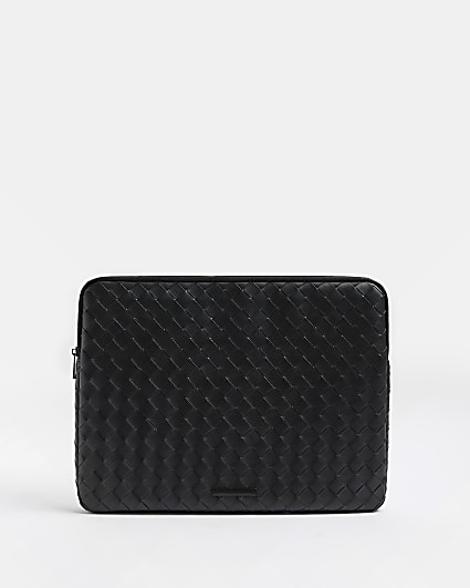 Black Weave Laptop Pouch bag