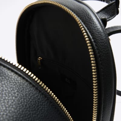 Black webbing backpack | River Island