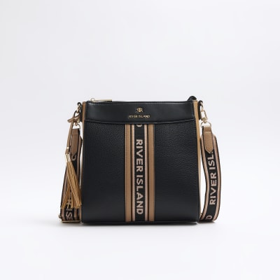 River island black messenger on sale bag