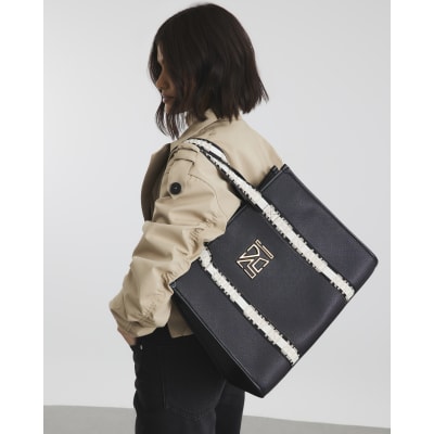Black Webbing RI Tote Bag