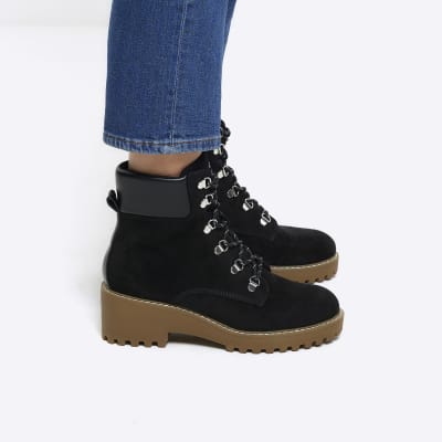 Timberland black hot sale wedge boots