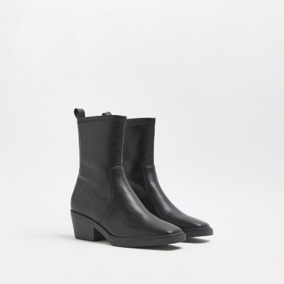 Black western boots River Island