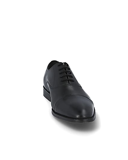 360 degree animation of product Black wide fit brogue Oxford shoes frame-20