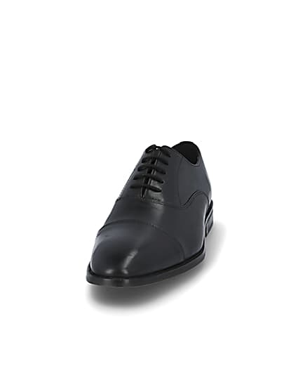 360 degree animation of product Black wide fit brogue Oxford shoes frame-22