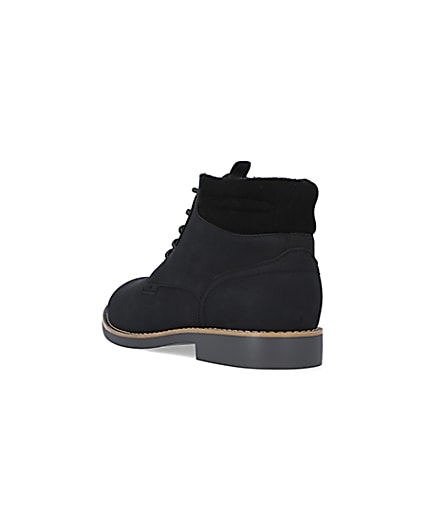 360 degree animation of product Black wide fit chukka boots frame-7