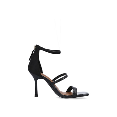 Wide fit low hot sale heel black sandals