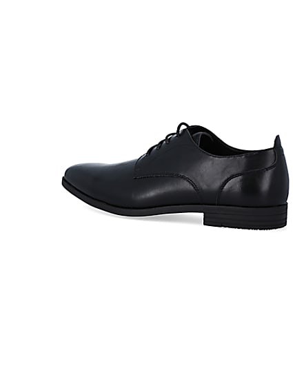 360 degree animation of product Black wide fit derby shoes frame-5