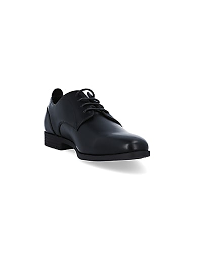 360 degree animation of product Black wide fit derby shoes frame-19