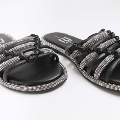 Black wide best sale fit sliders