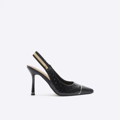 Wide fit hot sale black pumps