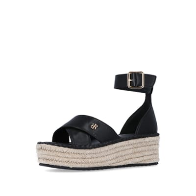 Wide fit discount espadrille flatform sandals