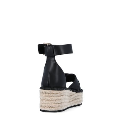 Karielle black store flatform espadrilles