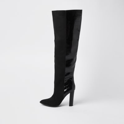 wide fit high heel boots