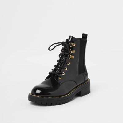 river island chunky biker boots