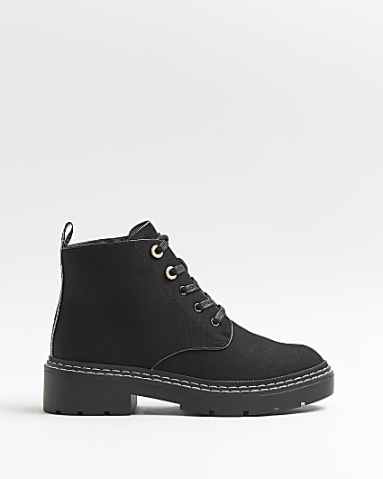 Black wide fit RI branded boots
