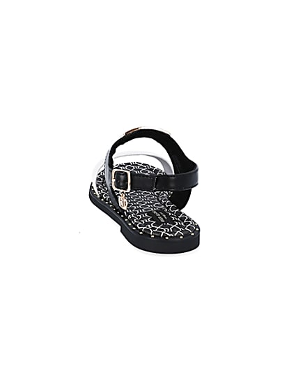 360 degree animation of product Black wide fit RI two part sandal frame-8