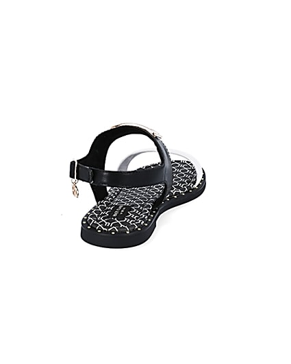 360 degree animation of product Black wide fit RI two part sandal frame-10