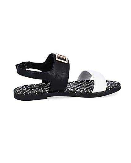 360 degree animation of product Black wide fit RI two part sandal frame-14
