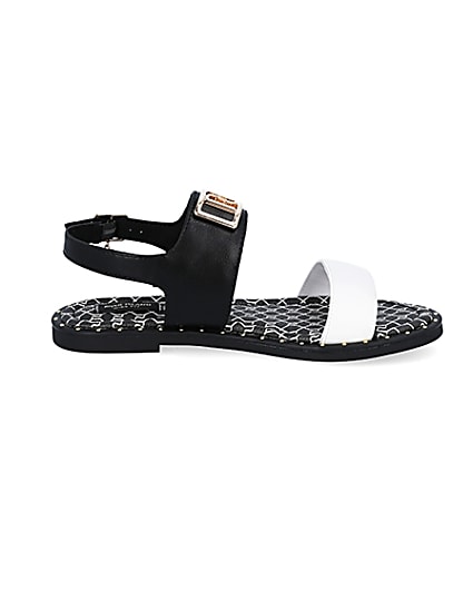 360 degree animation of product Black wide fit RI two part sandal frame-15