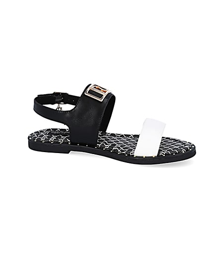 360 degree animation of product Black wide fit RI two part sandal frame-16