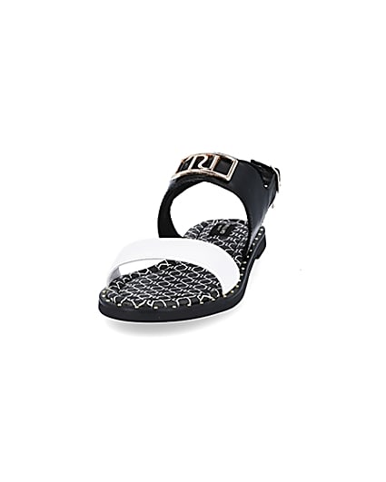 360 degree animation of product Black wide fit RI two part sandal frame-22