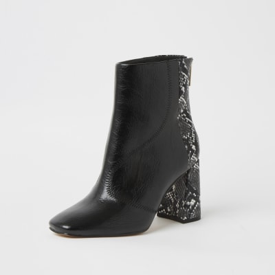 wide fit snake print heels