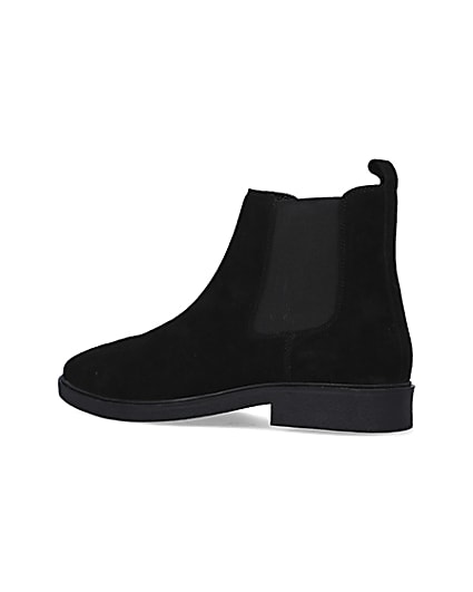 360 degree animation of product Black wide fit Suede Chelsea Boots frame-5