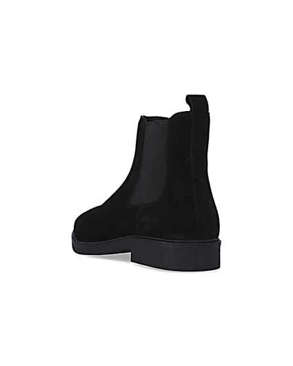 360 degree animation of product Black wide fit Suede Chelsea Boots frame-7
