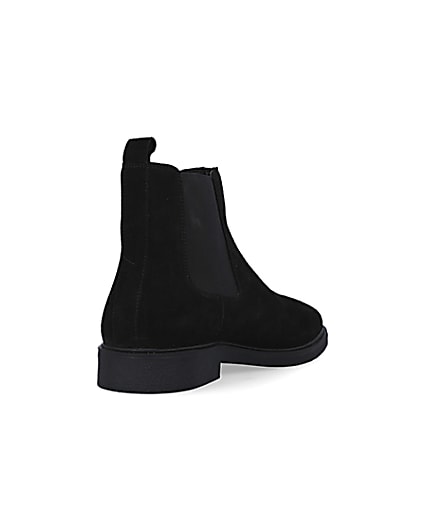 360 degree animation of product Black wide fit Suede Chelsea Boots frame-11