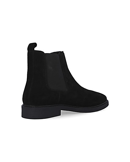 360 degree animation of product Black wide fit Suede Chelsea Boots frame-12