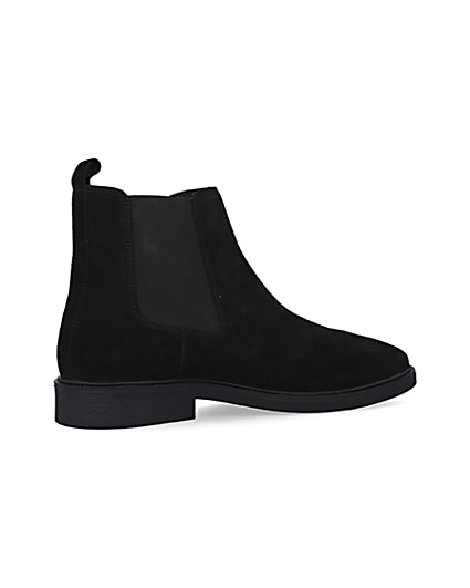 360 degree animation of product Black wide fit Suede Chelsea Boots frame-13