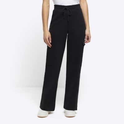 River island black joggers sale