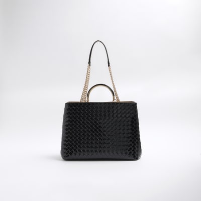 Black chain tote online bag