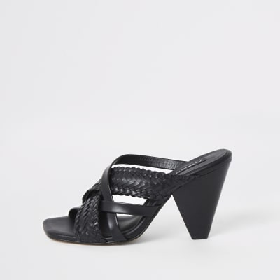 cross strap mule sandals