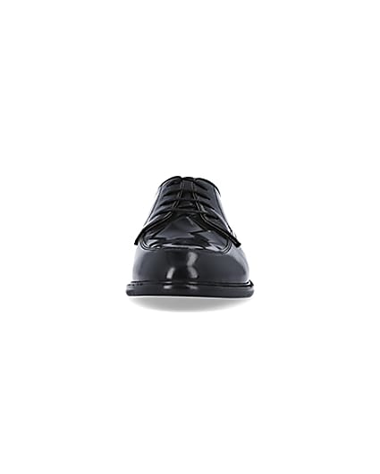 360 degree animation of product Black woven derby shoes frame-21