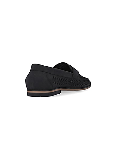 360 degree animation of product Black Woven Tassel Loafers frame-11