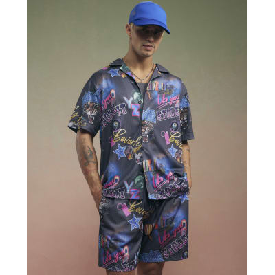 Black Year Zero Regular Fit Mesh Shirt