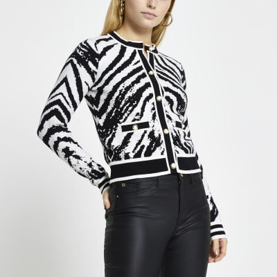 zara zebra cardigan
