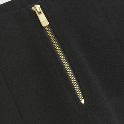 Black zip detail high waisted leggings River Island