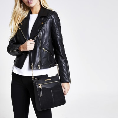 river island black cross body bag