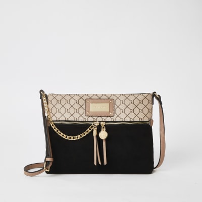 river island beige purse