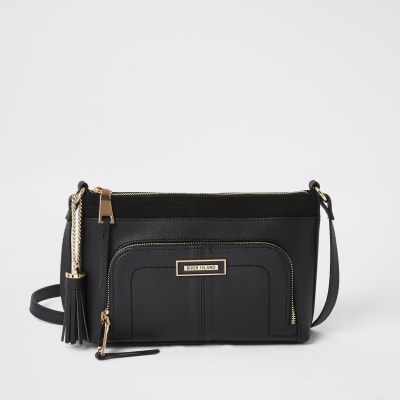 river island cross body bag black