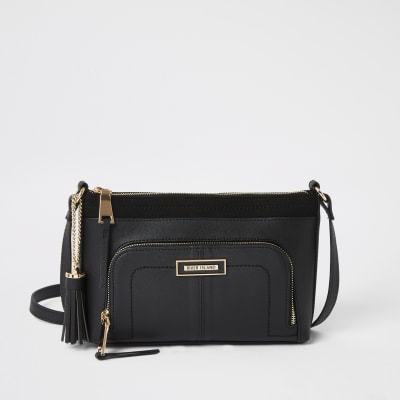 river island black crossbody bag