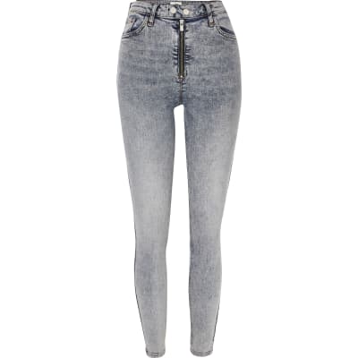 Blue acid wash Hailey high rise jeans