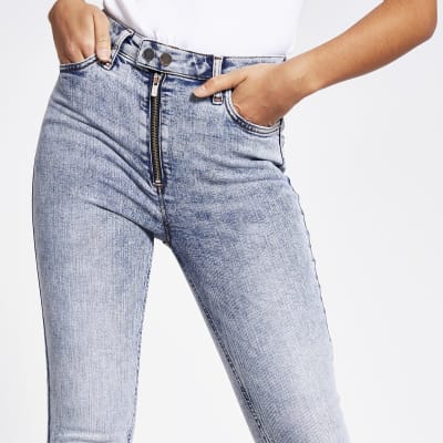 Blue acid wash Hailey high rise jeans
