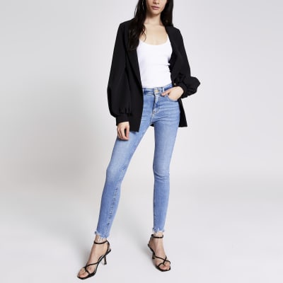 river island mid rise jeans