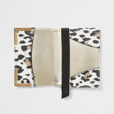 Blue animal and floral print passport holder